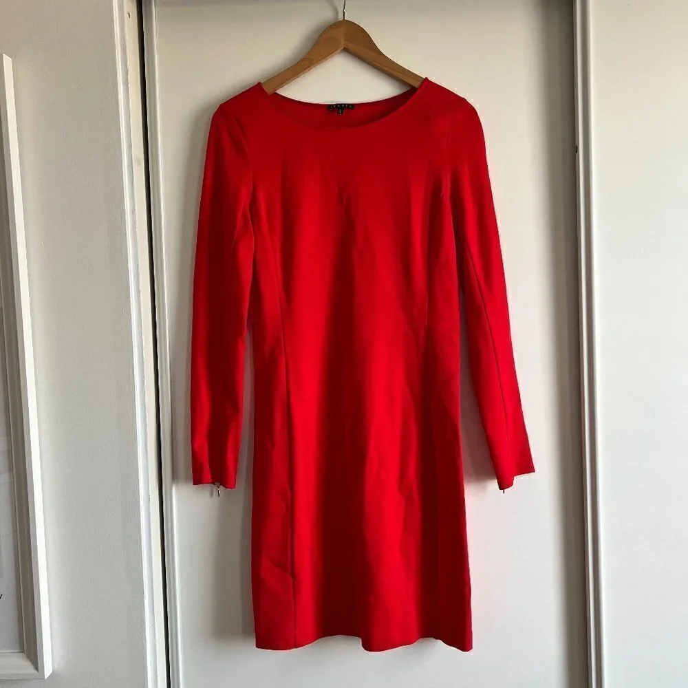 Theory | Kalion Midi Red  Dress - Picture 5 of 6